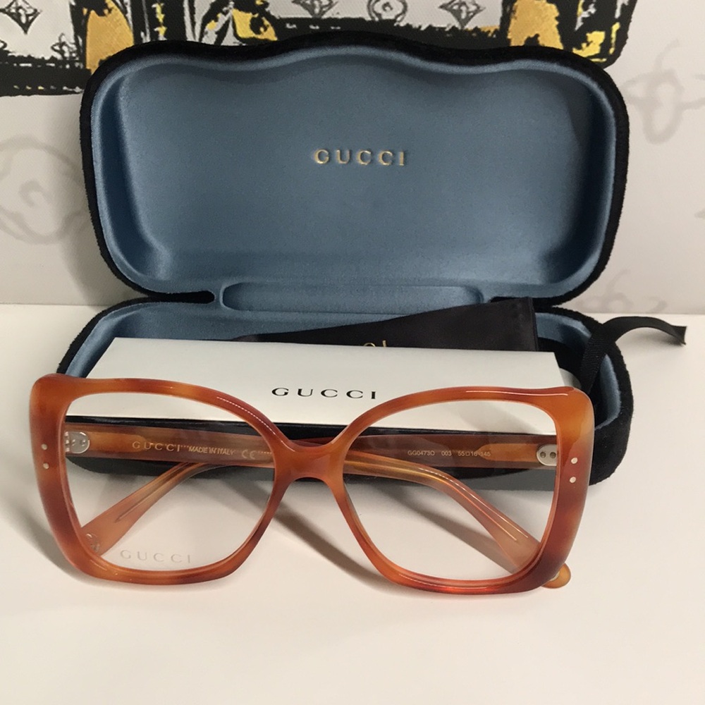 Luxury New Authentic Gucci GG0473O 003 Eyeglasses - Picture 14 of 14